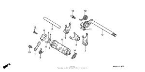 CRF80F Вилка переключения передач