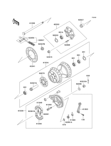 KL250 Задняя ступица колеса