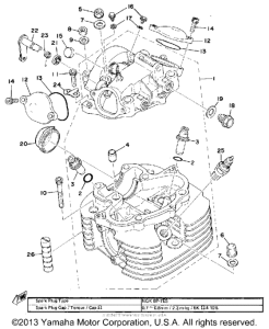 TT500F Cylinder head - cylinder head cover