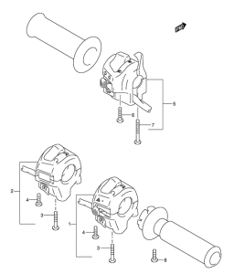 GSX1300R Рулевой переключатель