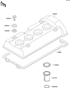 ZX400 Крышка головки цилиндров