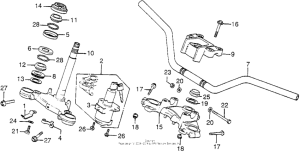 CB750 Handlebar + top bridge