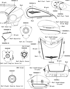 VN1700 Decals(black / red)(aaf)