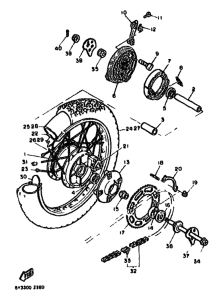 XT550 Переднее колесо