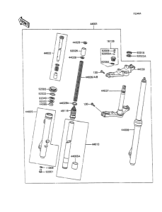 KX100 Front fork(kx100-a2)