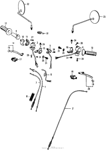 XL125 Handle lever + switch k-k1