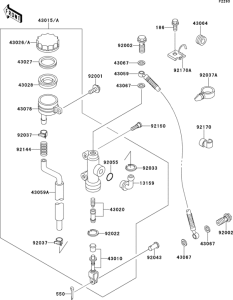 ZX400 Задний торм цилиндр