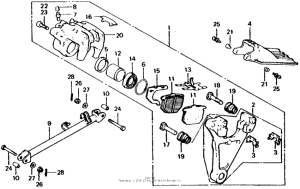 CB750 Rear brake caliper 79-80