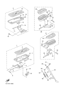 XVZ13TF Stand. footrest