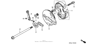 XR200R Задний тормоз