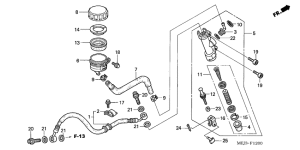 CB1300S Rr. brake master cylinder