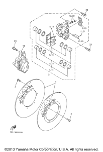 YZFR7L Передний суппорт