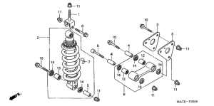 CBR1100XX Rear cushion