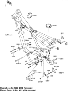 KX125 Рама ,крепежные детали