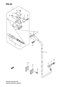 RM125 Передний тормозной цилиндр