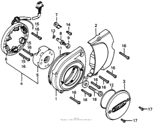 CB125S Крышка картера левая