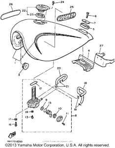 XJ700XS Топливный бак