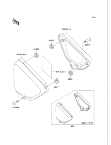 VN750 Боковые обтекатели