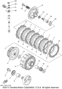 YZ125P Сцепление