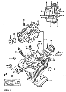 DR125 Головка цилиндров