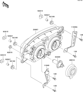 ZX750 Фара