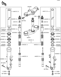 ZX900 Front fork(-jkazx900cca032425)