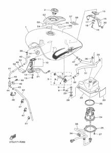 XVS1300CU Топливный бак