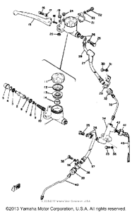 RD350A Master cylinder brake hose