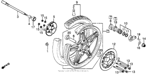 CB450S Front wheel 82