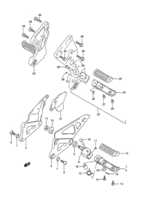 GSX-R1100 Подножки