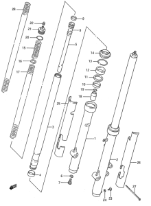 RM80 Вилка передней оси
