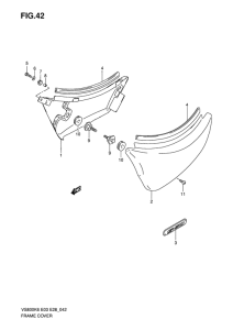 VS800 Обтекатель задний