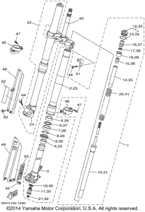 WR250F Передняя вилка