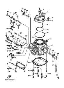 YZ250 YZ250W1 Головка цилиндров