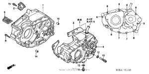 XR250R Картер двигателя