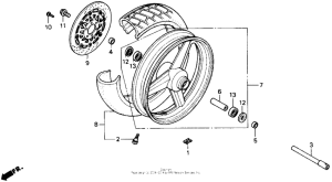 CB400F Переднее колесо