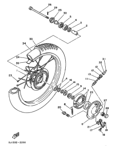 DT50MX Переднее колесо