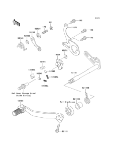 KX125 Механизм переключения передач