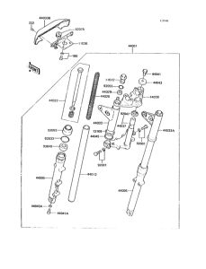 KH125 Передняя вилка