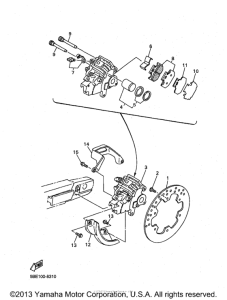 YZ400FK Задний суппорт