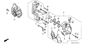 VFR750F Передний суппорт