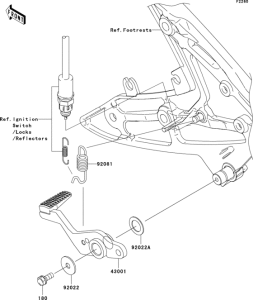EX650 Педаль тормоза