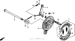 CT70 Задний тормоз
