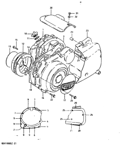 GSX1000 Crankcase cover ass`y  (v