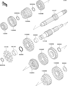 KX125 Трансмиссия
