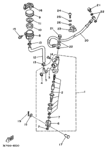 DT125E Задний торм цилиндр