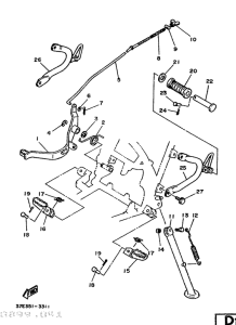 DT80LC Stand. footrest