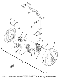 TY250C Flywheel magneto