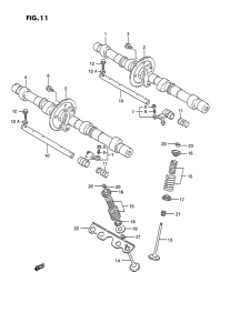 GSX1100 Распределительный вал-клапаны
