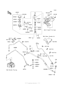 ZX1000 Задний торм цилиндр